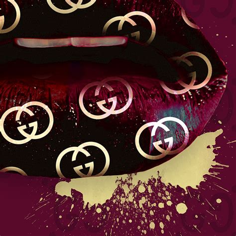 girl gucci lips poster|Gucci Lips Art .